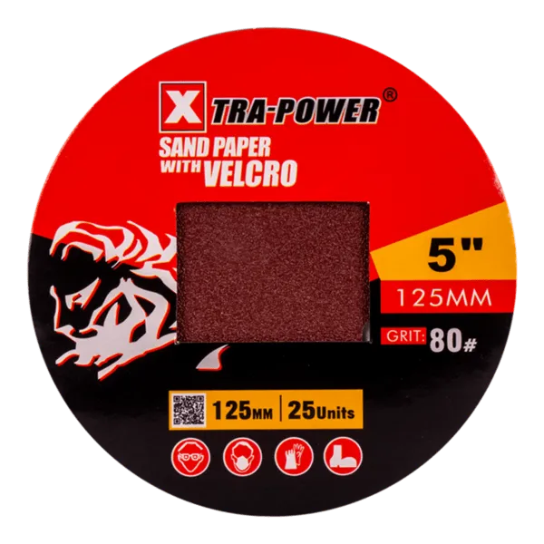 Xtra Power Sand Paper with Velcro 5"