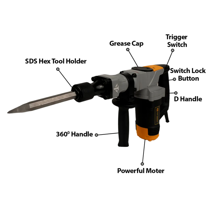 Xtra Power Heavy Duty XP-1136 Demolition Hammer 1200W 5Kg