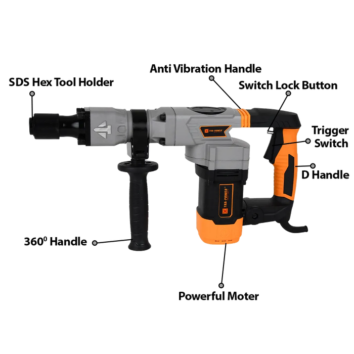 Xtra Power Heavy Duty XP-1132 Demolition Hammer 17MM 7Kg