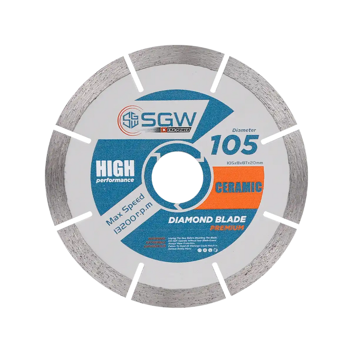 Xtra Power SGW Ceramic Diamond Saw Blades 105MM SEG