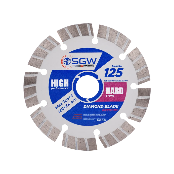 Xtra Power SGW Hard Stone SEG Diamond Saw Blade 125MM 9SEG