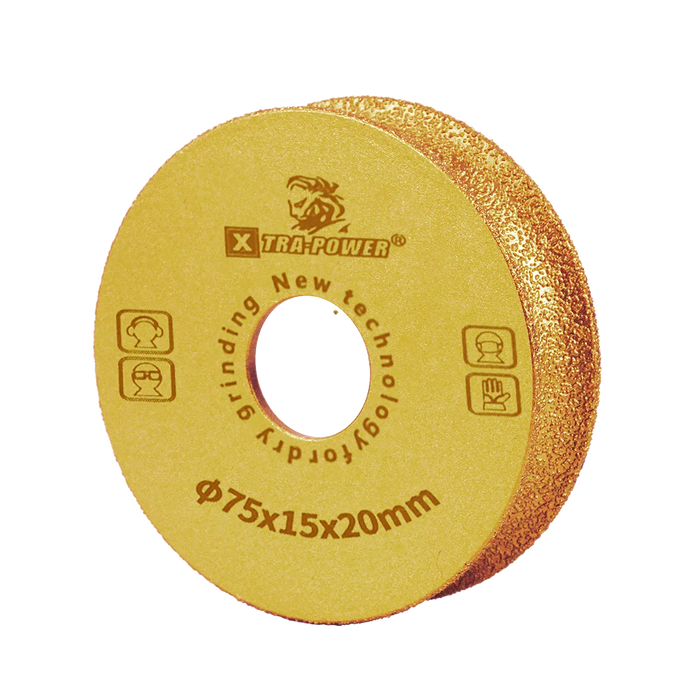 Xtra Power Vacuum Brazed Grinding Wheel Round Edge 75X35MM