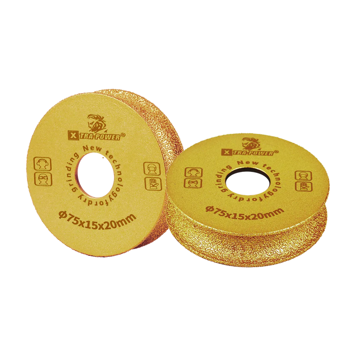 Xtra Power Vacuum Brazed Grinding Wheel Round Edge 75X20MM