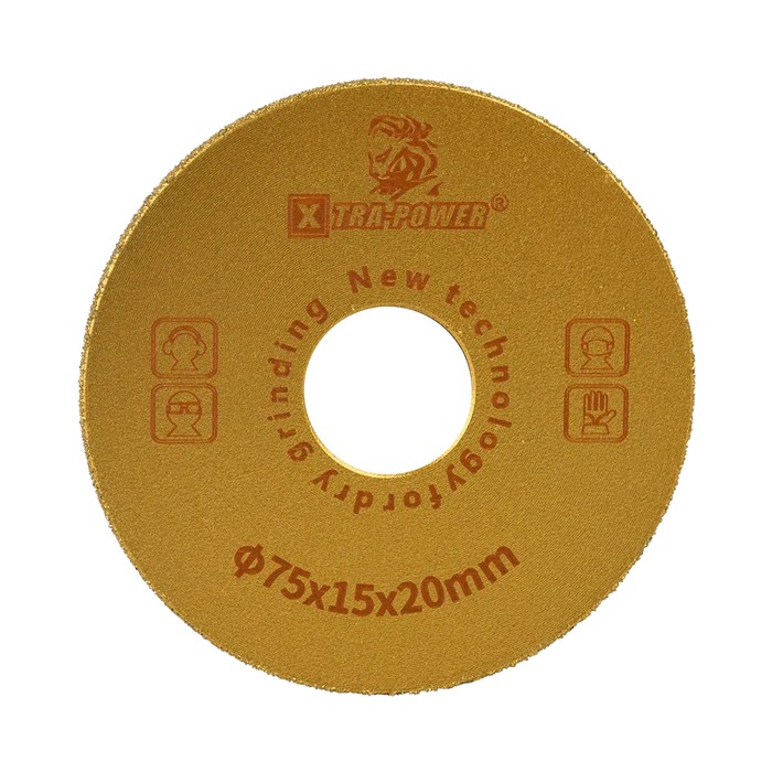 Xtra Power Vacuum Brazed Grinding Wheel French Border 75X25MM