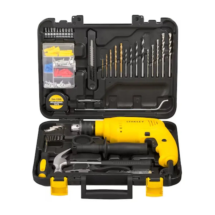 Stanley SDH600KP 13mm VSR Hammer Drill Kit with 120+ Pcs Hand tools and Accessories