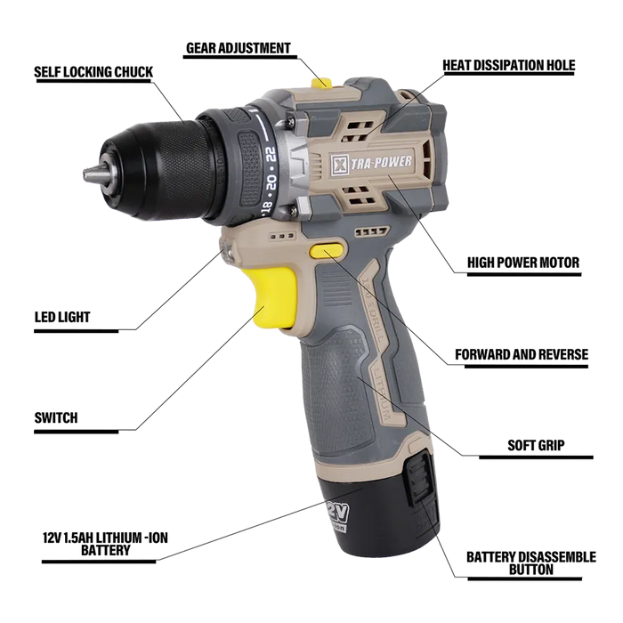 Xtra Power XPC-DM-11 Brushless Drill