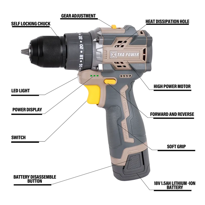 Xtra Power XPC-DM-12 Brushless Drill