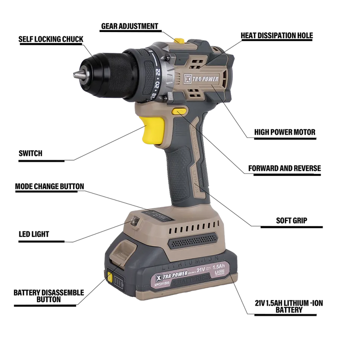 Xtra Power XPC-DM-13 Brushless Drill