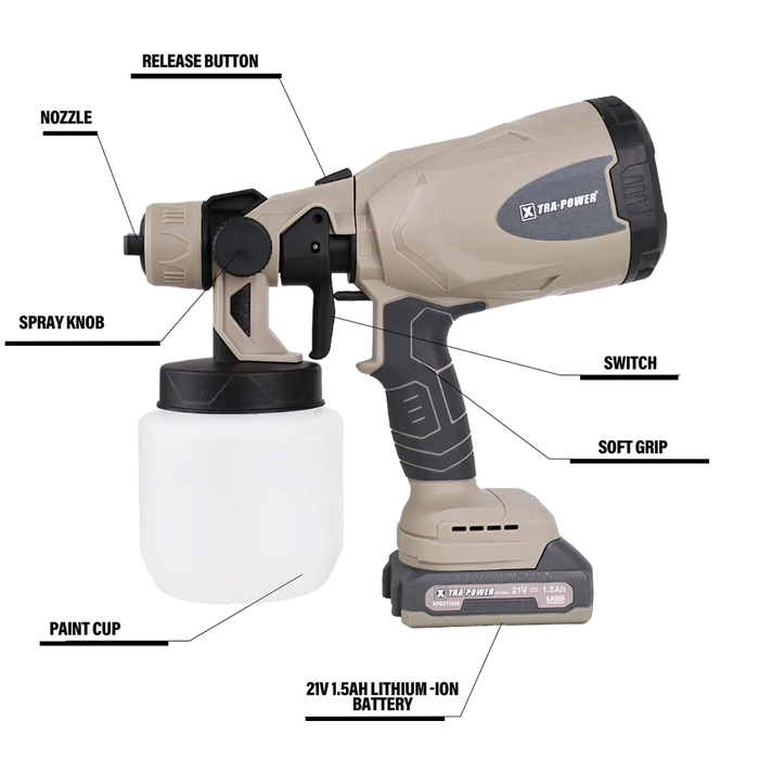 Xtra Power XPC-SG-01 Cordless Paint Spray Gun