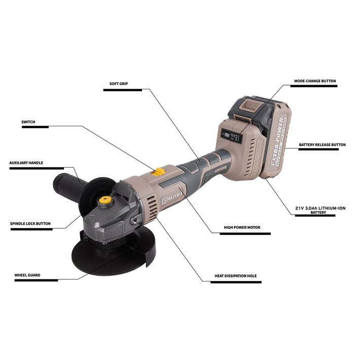 Xtra Power XPC-AG-01 Brushless Angle Grinder