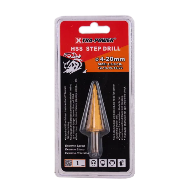 Xtra Power HSS Step Drill Bit 4-20MM ( Titanium )