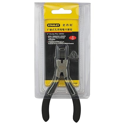 Stanley 84-446-23 Bent Internal Circlip Plier 5"