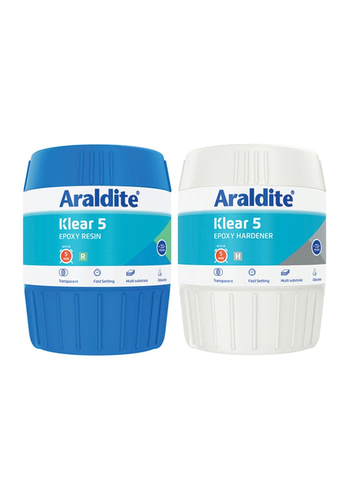 Araldite Klear 5 Transparent Epoxy Glue with 5 min of Set Time For Quick Fix & Repair 1.08kg