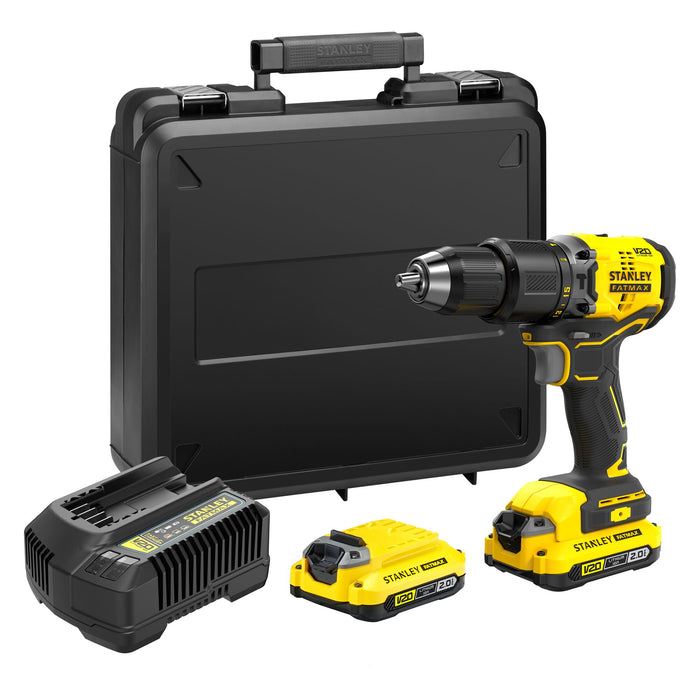 Stanley SBD715D2K-B1 20V Brushless Hammer Drill Kit in Crystal Box