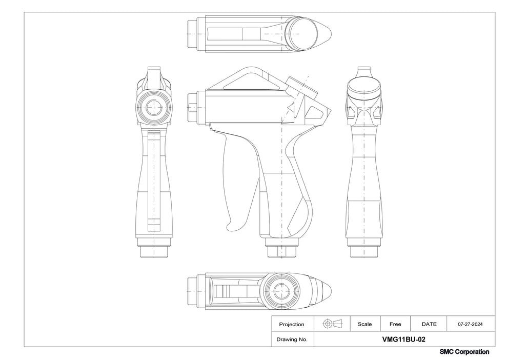 SMC Air Blow Gun Part No. VMG11BU-02